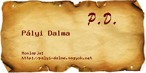 Pályi Dalma névjegykártya